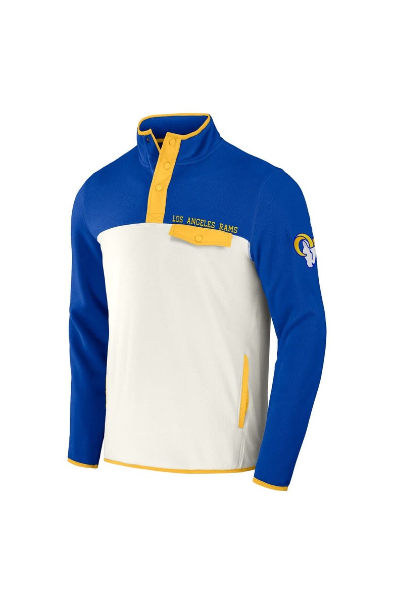 NFL X DARIUS RUCKER Men's NFL x Darius Rucker Collection by Fanatics Royal/Cream Los Angeles Rams Micro Fleece Quarter-Snap Jacket, Alternate, color, Royal