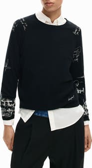 Desigual Fine Gauge Graphic Sweater