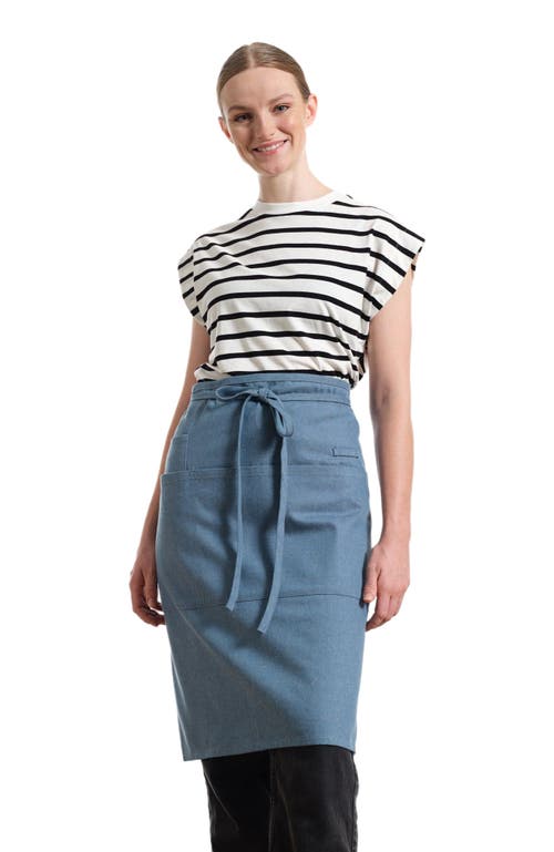 Meema Bistro Apron with Pockets - Twill in Blue  product