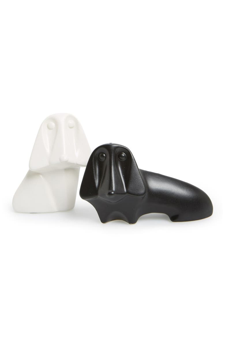 Hound Dogs Salt & Pepper Shakers, Main, color, WHITE/ BLACK