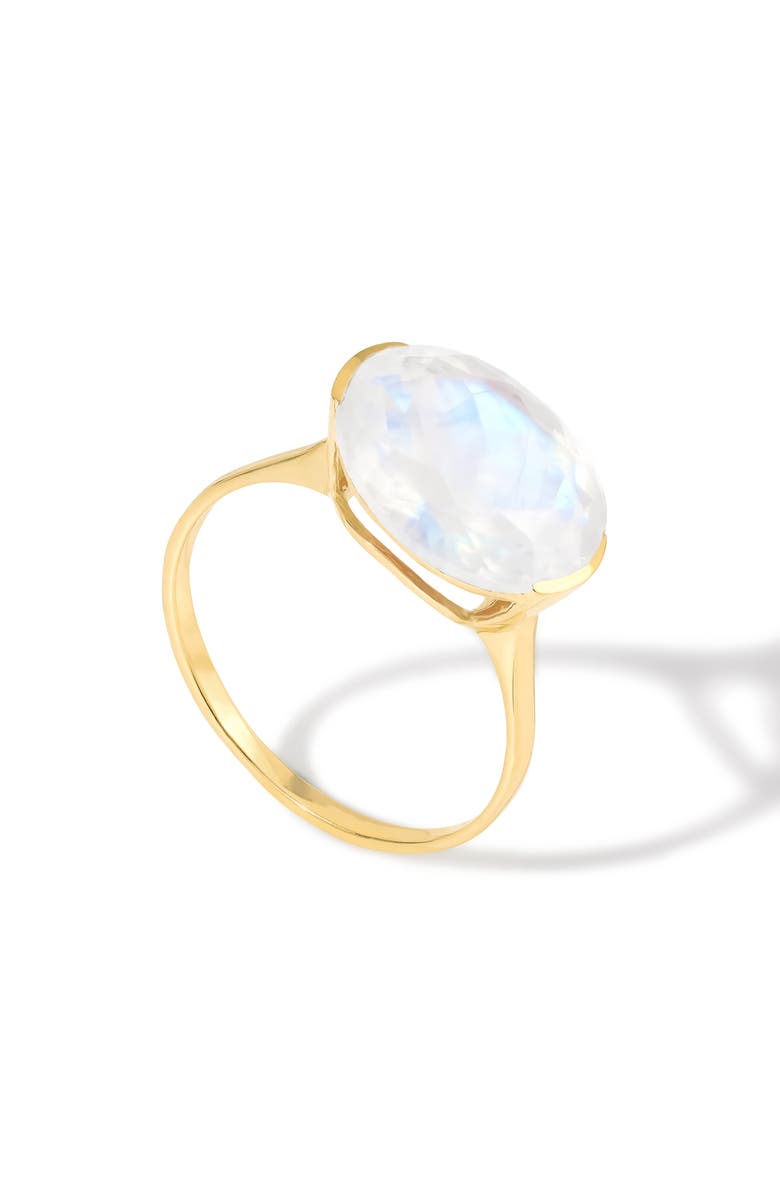 YS GEMS Oval Semiprecious Stone Solitaire Ring, Main, color,