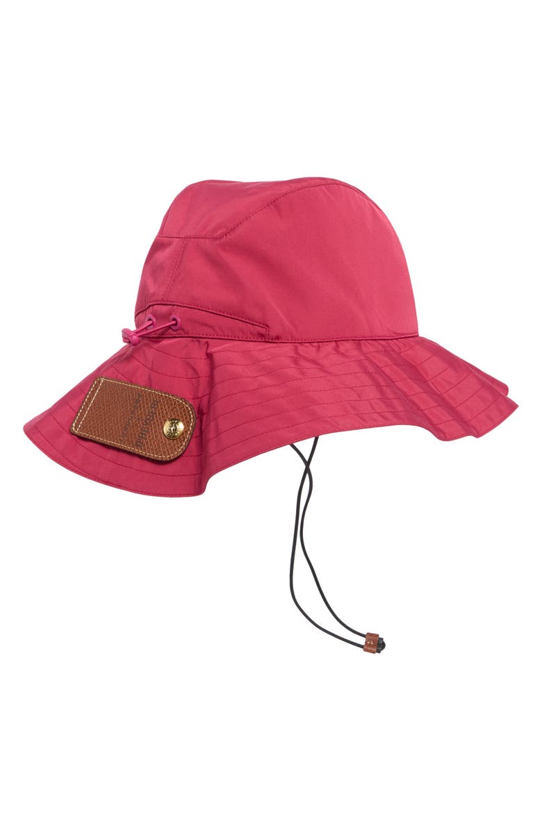 Longchamp Packable Wide Brim Hat, Alternate, color, Pink