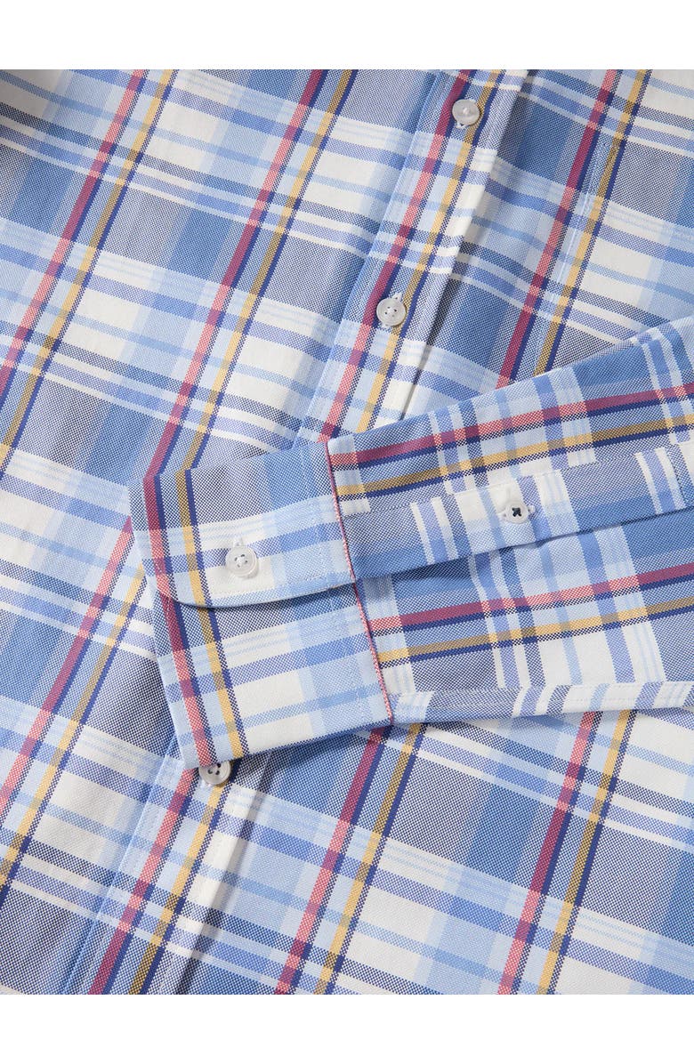 Robert Talbott Harrison Button Down Multicolor Plaid Oxford Shirt, Alternate, color, Blue Multi