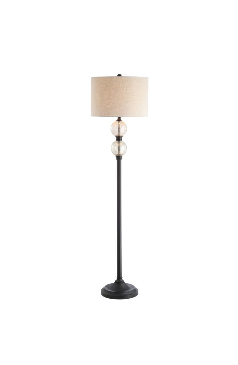 JONATHAN Y January Glass/Metal LED Floor Lamp, Alternate, color, Oil Rubbed Bronze