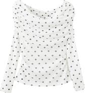 MANGO Off the Shoulder Long Sleeve Top