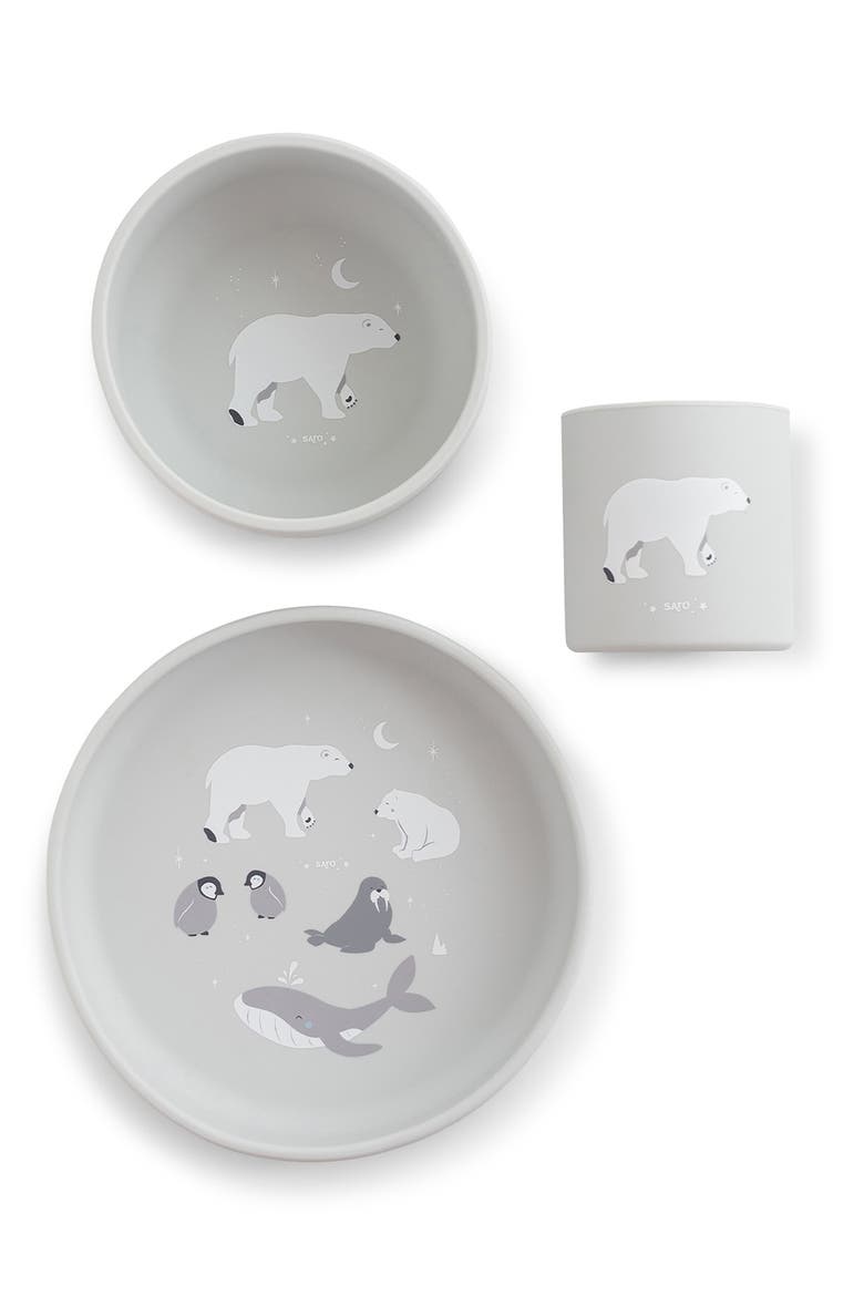 Polaris Foodie 3-Piece Feeding Set, Main, color, GLACIER GREY