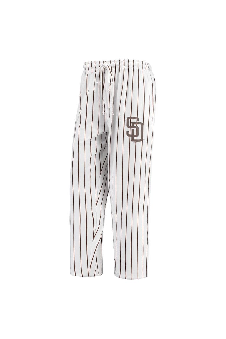Men's Concepts Sport White San Diego Padres Vigor Pinstripe Pants, Alternate, color, White