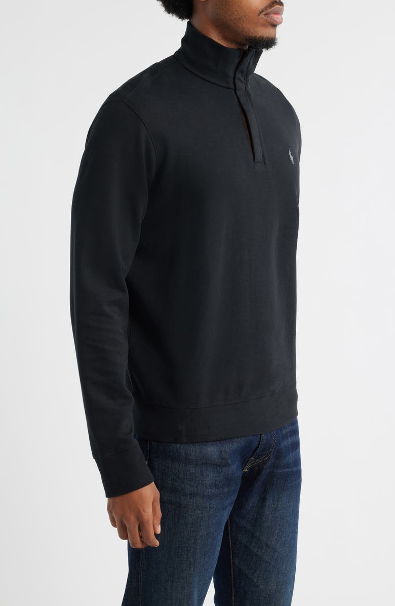 Polo Ralph Lauren Cotton Blend Quarter Zip Pullover, Alternate, color, Polo Black
