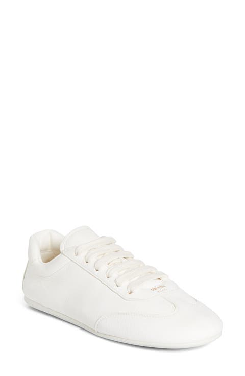 スニーカー PRADA White Canvas Sneakers Prada White Sneaker - Gem