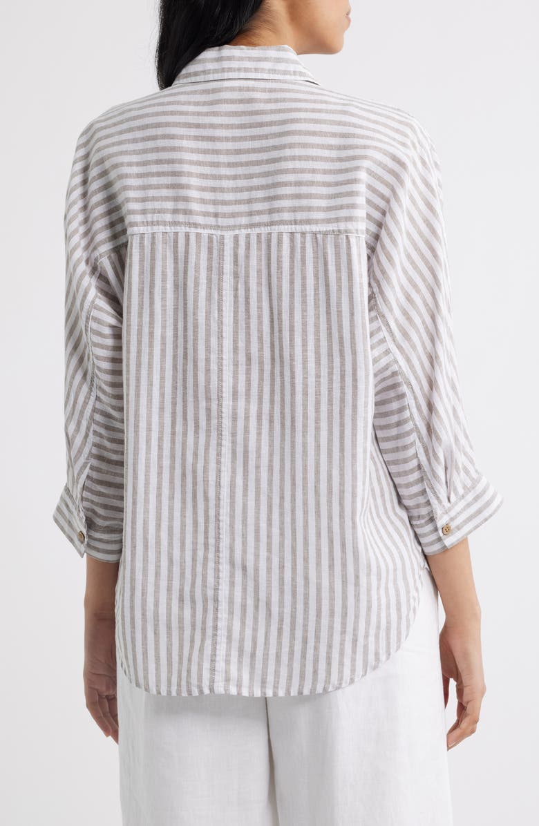 beachlunchlounge Wesley Linen & Cotton Shirt, Alternate, color, Terrace Stripe