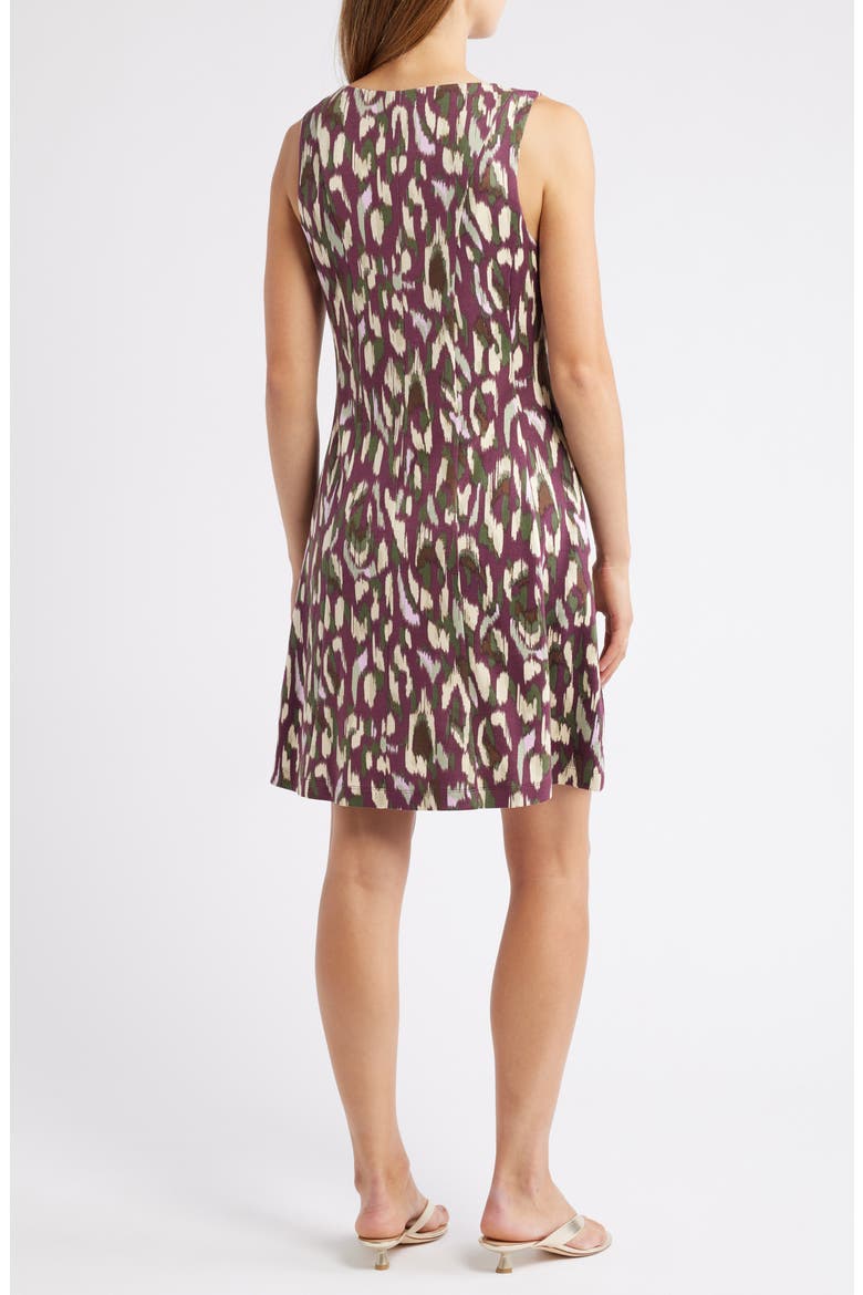 Darcy Cheetah Cove Sleeveless Fit & Flare Dress, Alternate, color, GRAPE WINE