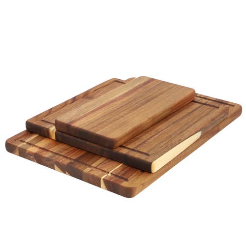 Megachef 3 Piece Acacia Wood Cutting, Prep And Serving Boards In Brown