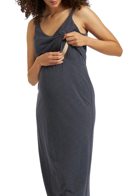 RIPE MATERNITY RIPE MATERNITY KERRY LAYERED SLEEVELESS COTTON BLEND MATERNITY/NURSING DRESS