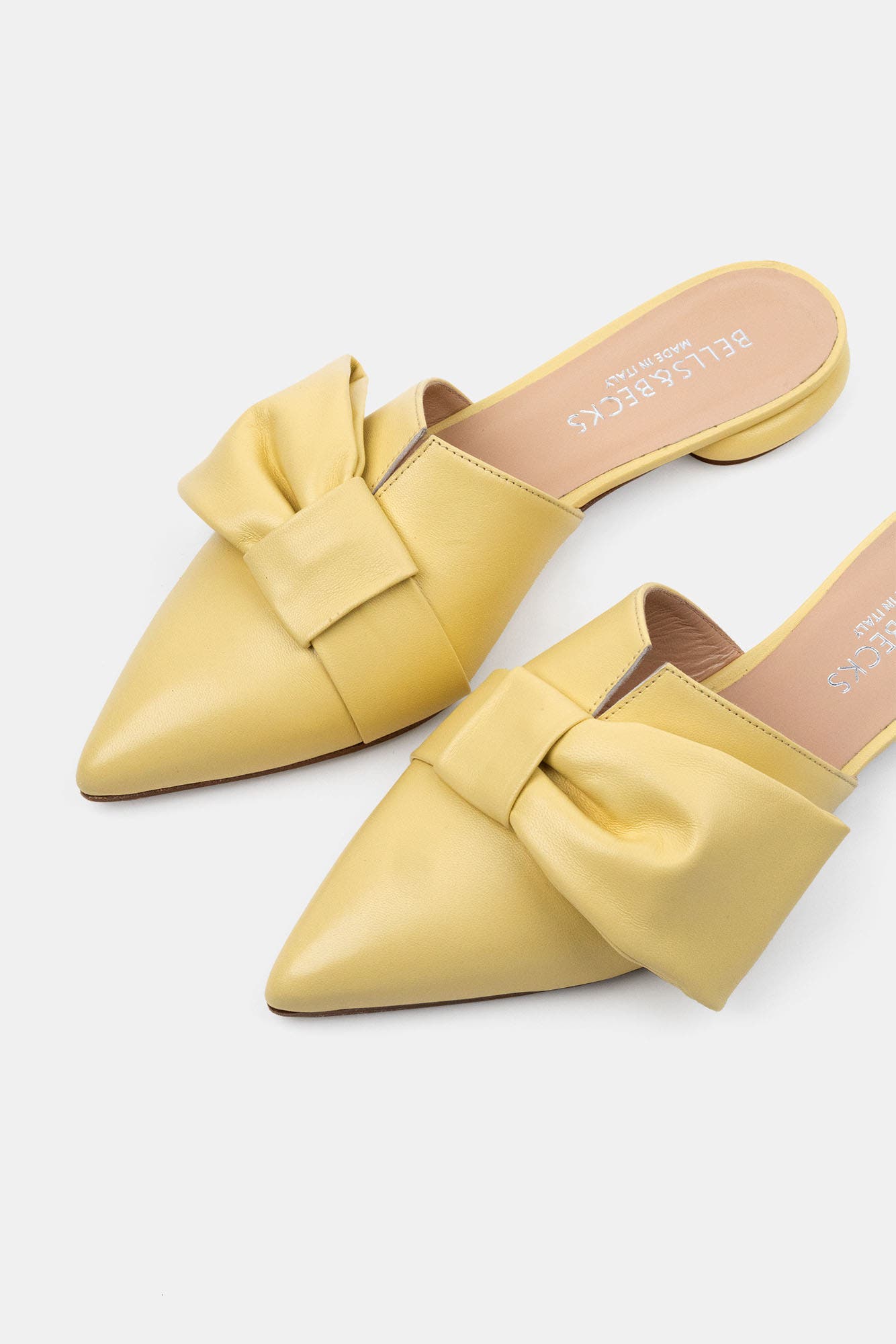 Ana Pointy Toe Mule with Bow, Alternate, color, Yellow