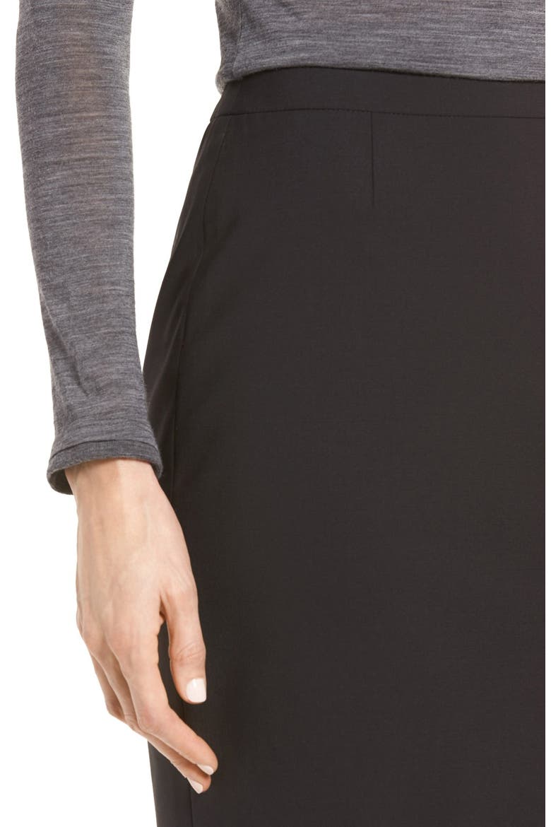 Vilea Tropical Stretch Wool Pencil Skirt, Alternate, color, BLACK