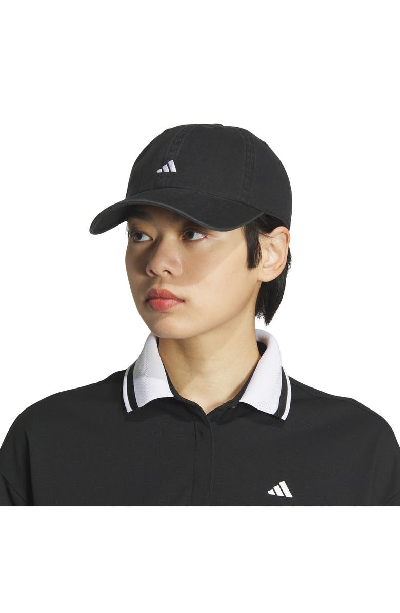 adidas Saturday 3 Baseball Cap, Alternate, color, Black/White