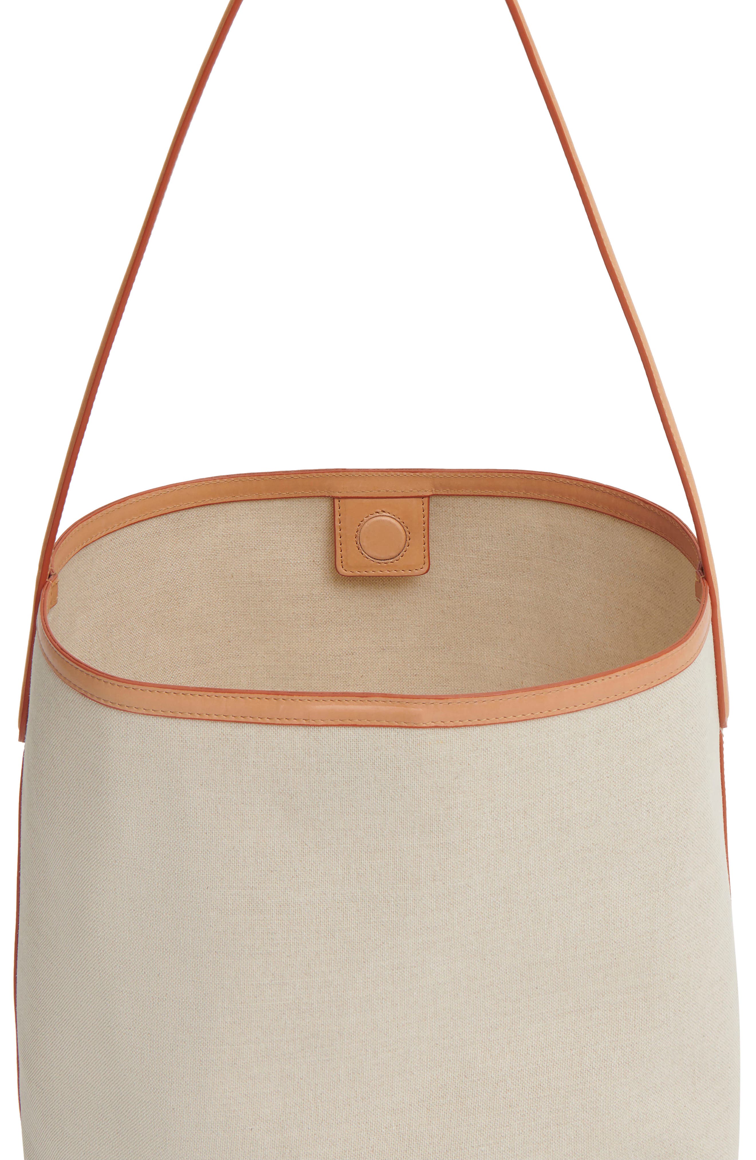Mansur Gavriel Everyday Cabas Canvas & Leather Hobo Bag, Alternate, color, 