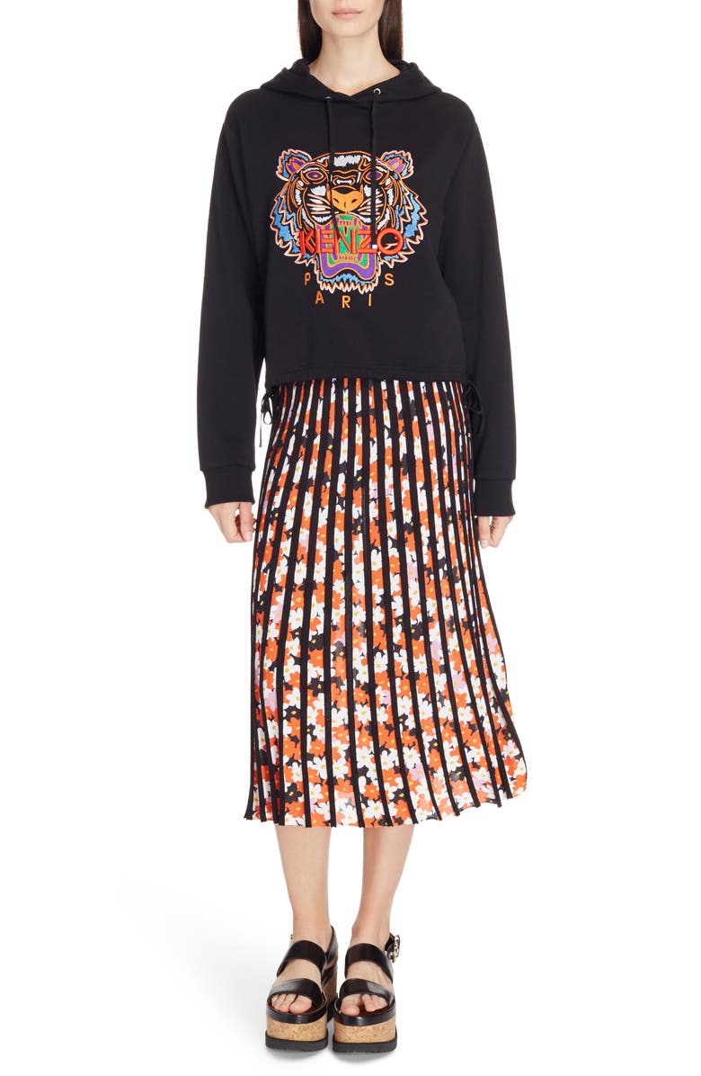 KENZO Tiger Embroidered Hoodie, Alternate, color,