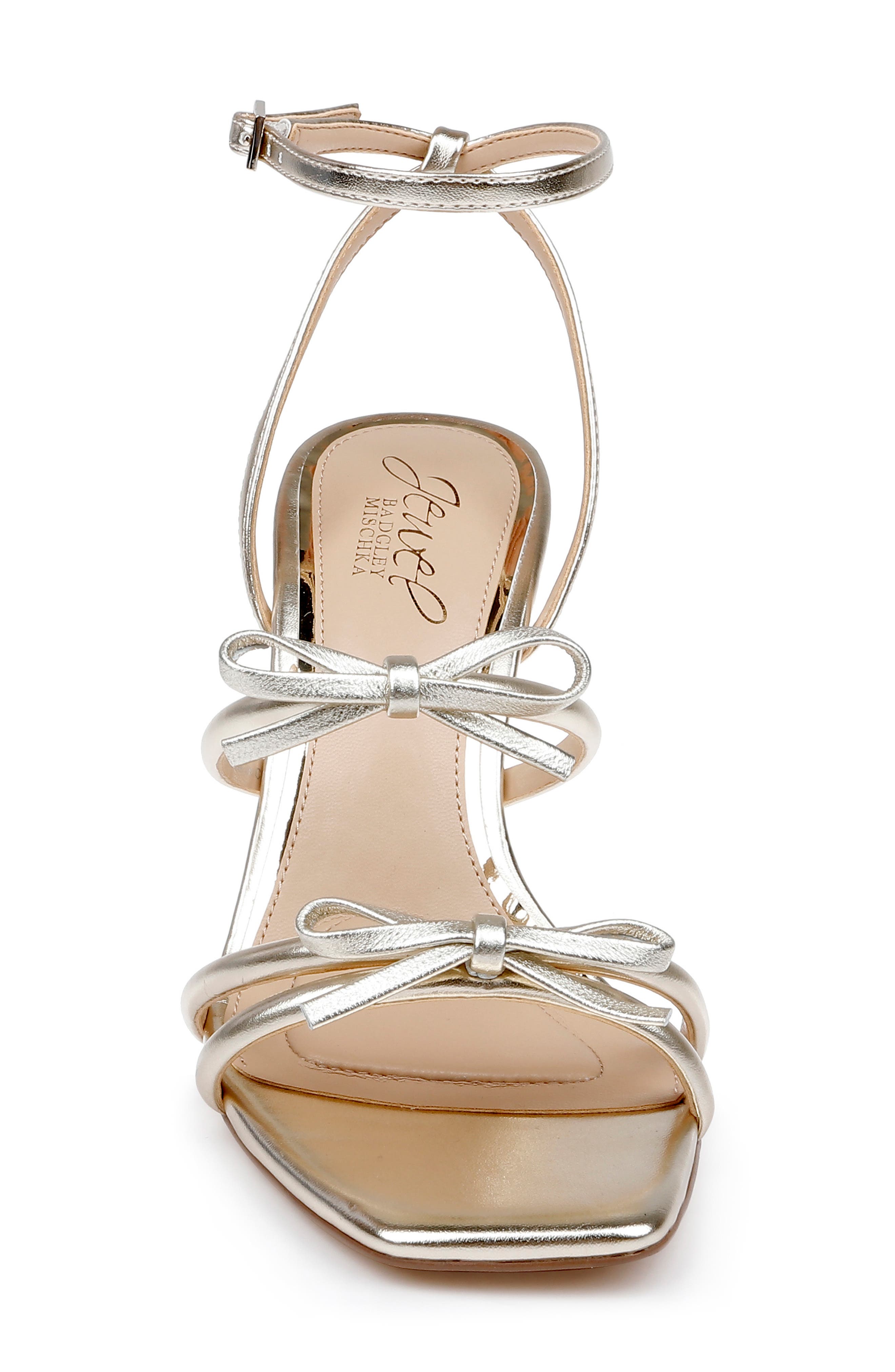 Jewel Badgley Mischka Kiyomi Ankle Strap Sandal, Alternate, color, Gold Metallic