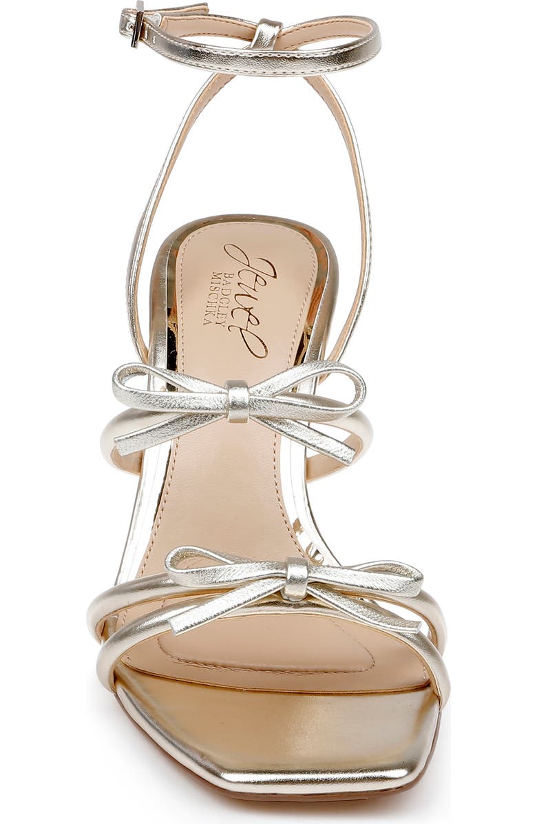 Jewel Badgley Mischka Kiyomi Ankle Strap Sandal, Alternate, color, Gold Metallic