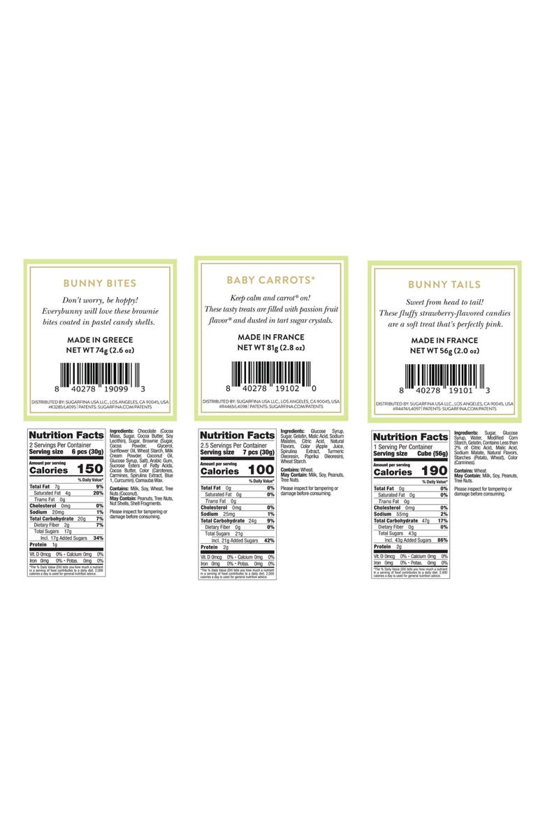 sugarfina Lucky Spring Set of 2 3-Piece Candy Cube Bento Boxes, Alternate, color,