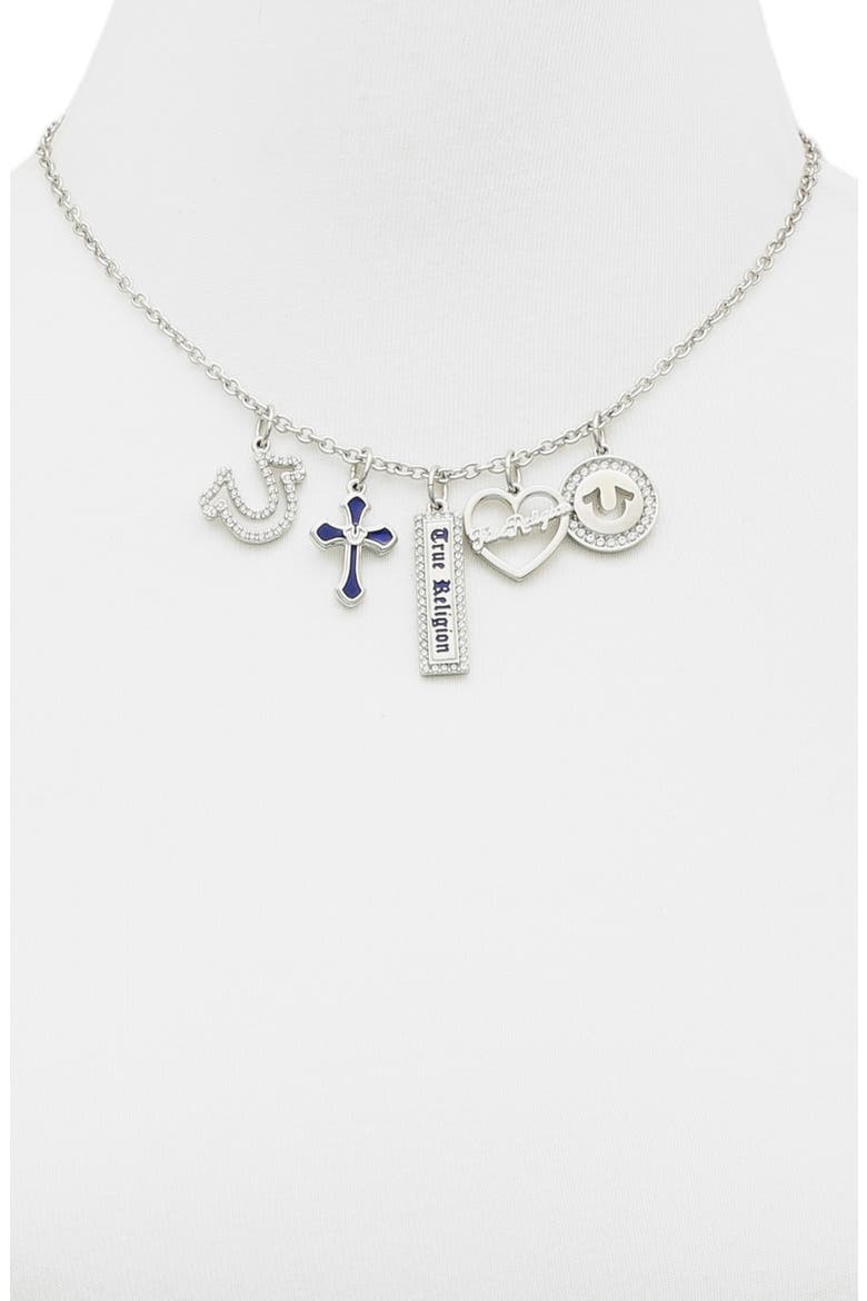 Interchangeable Charm Necklace Set, Alternate, color, SILVER TONE