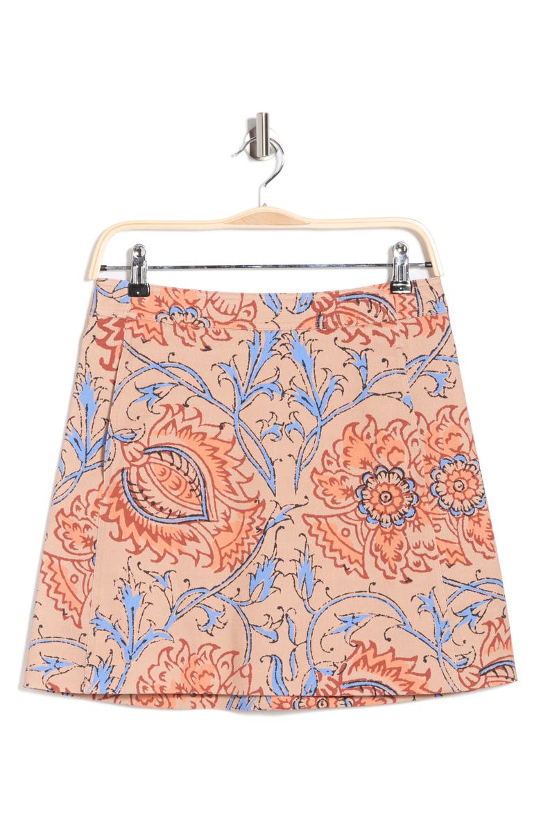 Longchamp Cotton Blend Miniskirt, Alternate, color, Orange
