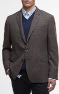 Barbour Maxfield Brown Country Check Wool Blend Sport Coat