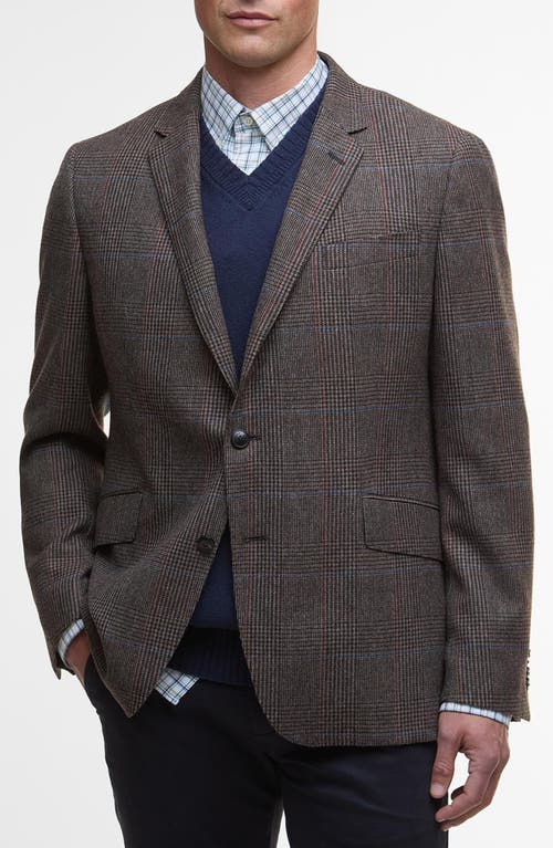 Barbour Maxfield Brown Country Check Wool Blend Sport Coat In Brown