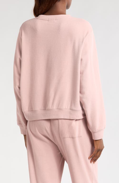 Barefoot Dreams Malibu Collection® Brushed Fleece Pullover In Teaberry