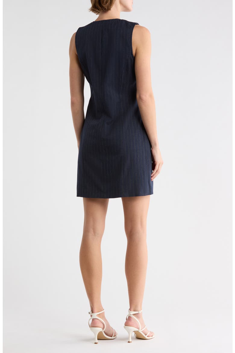 Vest Button Front Minidress, Alternate, color, PINSTRIPE