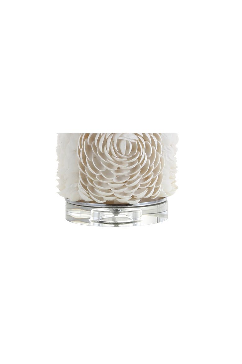Rosette 28.5" Seashell/Resin/Crystal LED Table Lamp, Cream, Alternate, color, Cream