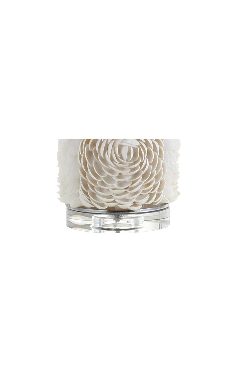 JONATHAN Y Rosette 28.5" Seashell/Resin/Crystal LED Table Lamp, Cream, Alternate, color, Cream
