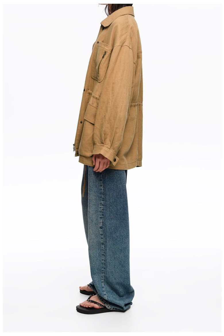 Jacket With Adjustable Waist, Alternate, color, CAMEL