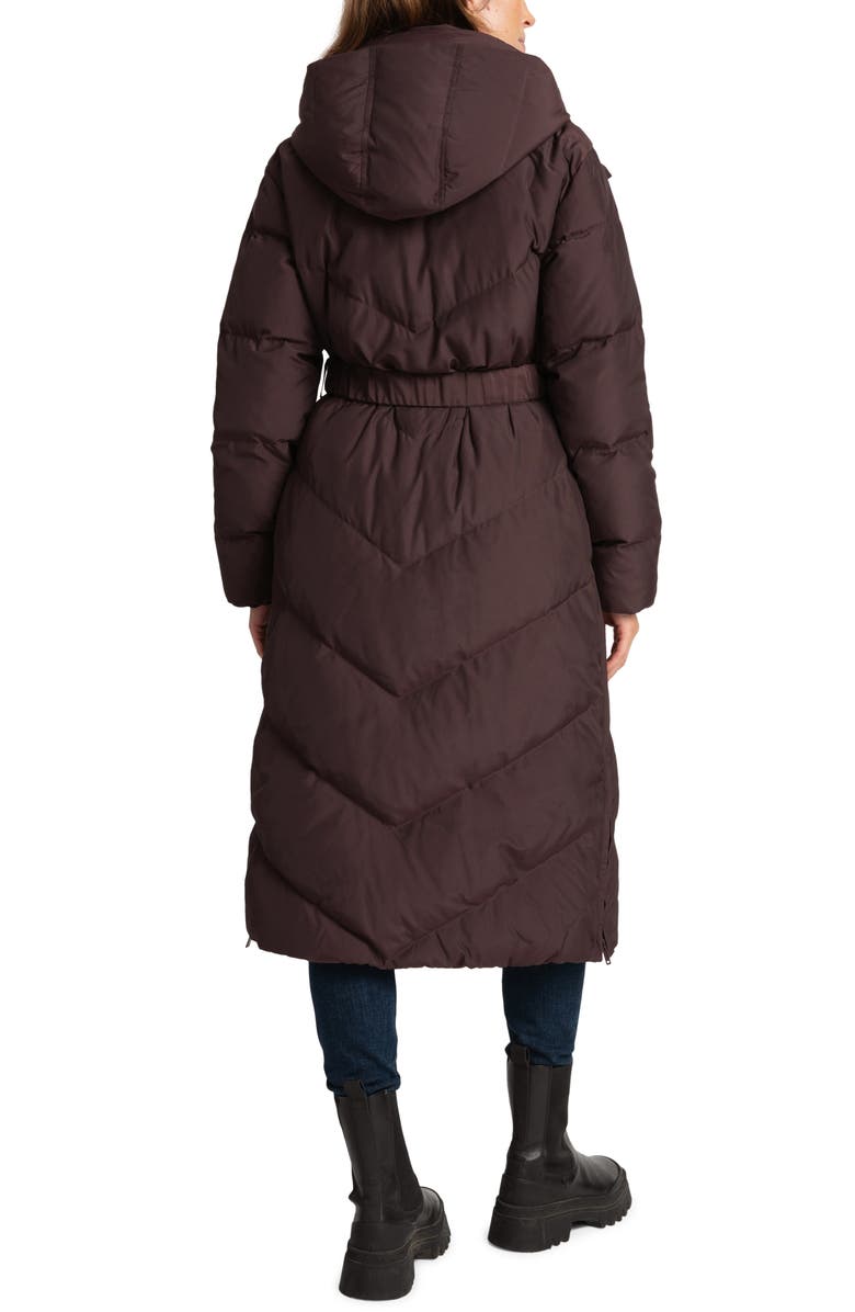 Seraphine Water Resistant Chevron Quilted Maternity Coat, Alternate, color, 