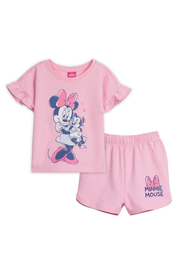 Minnie Mouse 2-Piece T-Shirt and Shorts Set, Main, color, Optic Pink Minnie