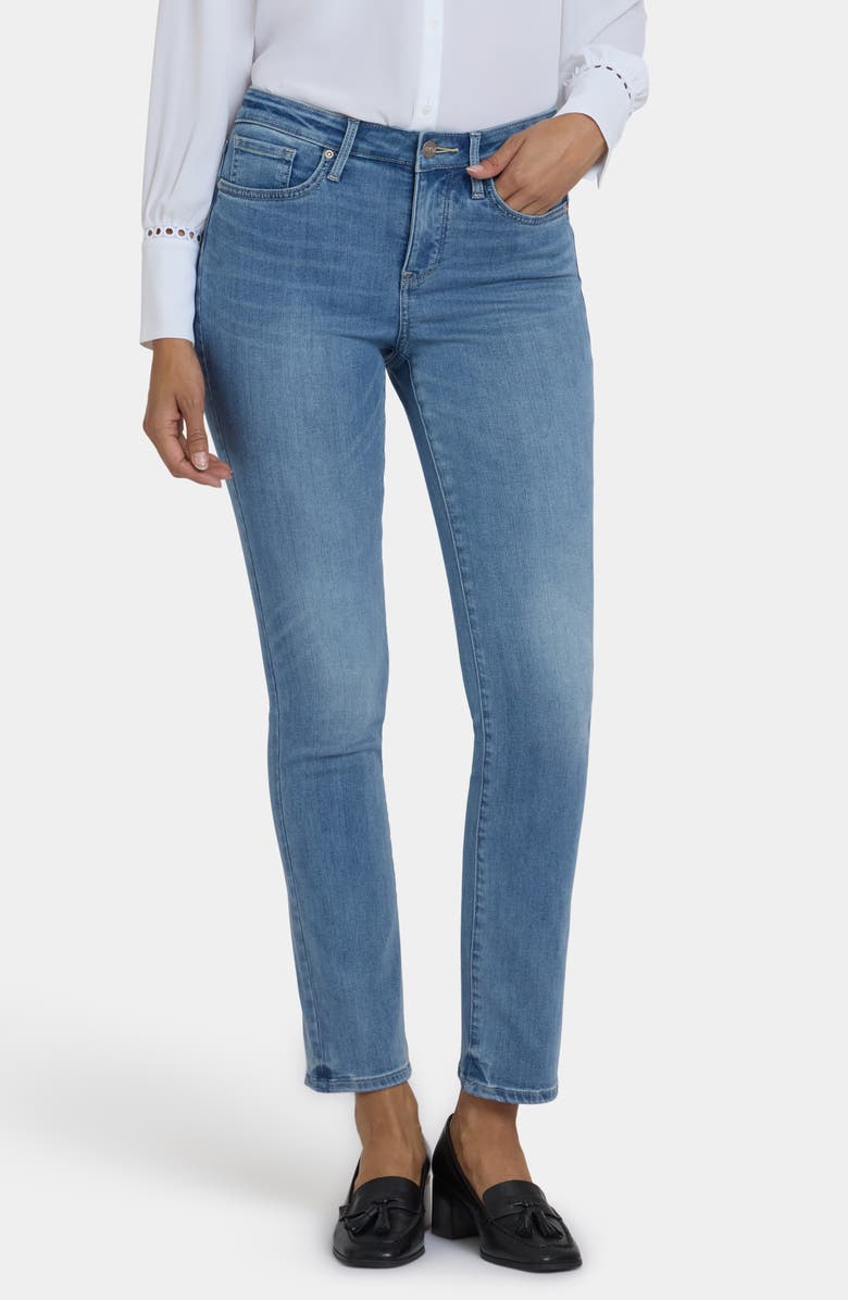 NYDJ Sheri Slim Straight Leg Jeans, Main, color, Bastille Sea