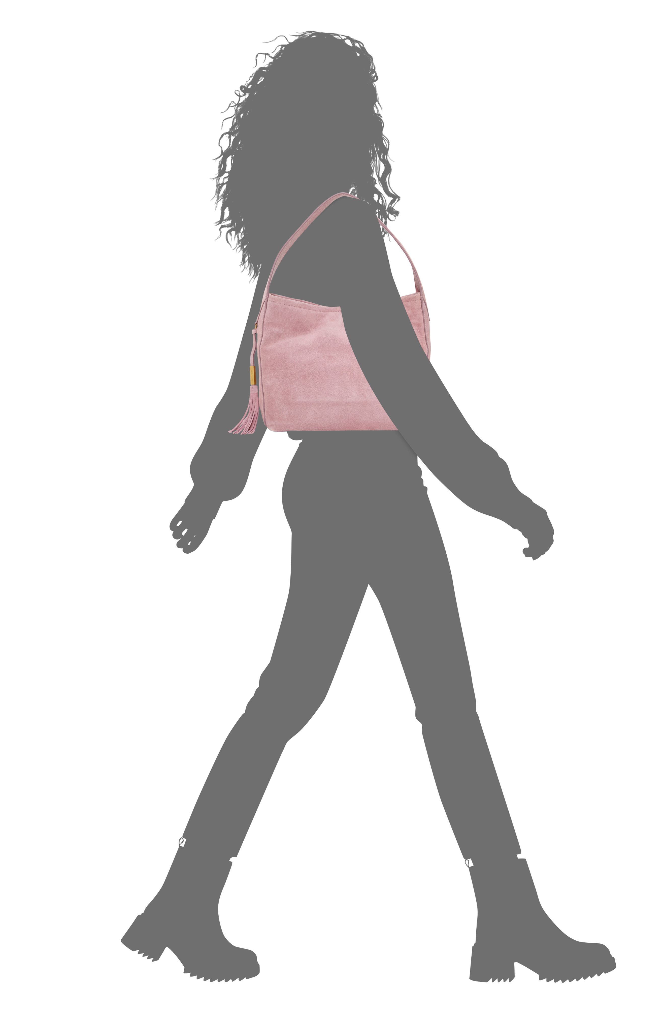 Vince Camuto Aleah Suede Tote, Alternate, color, Cosmetic Pink