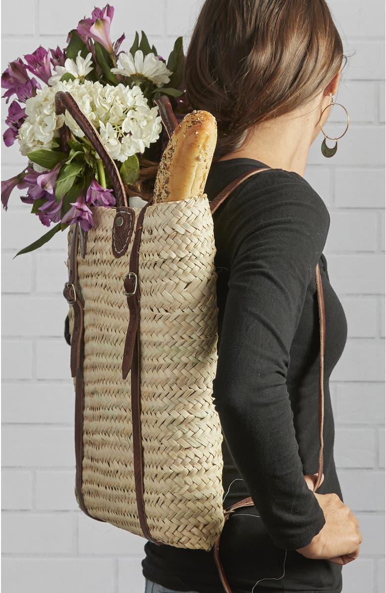 Verve Culture Moroccan Backpack Basket, Alternate, color, NO COLOR