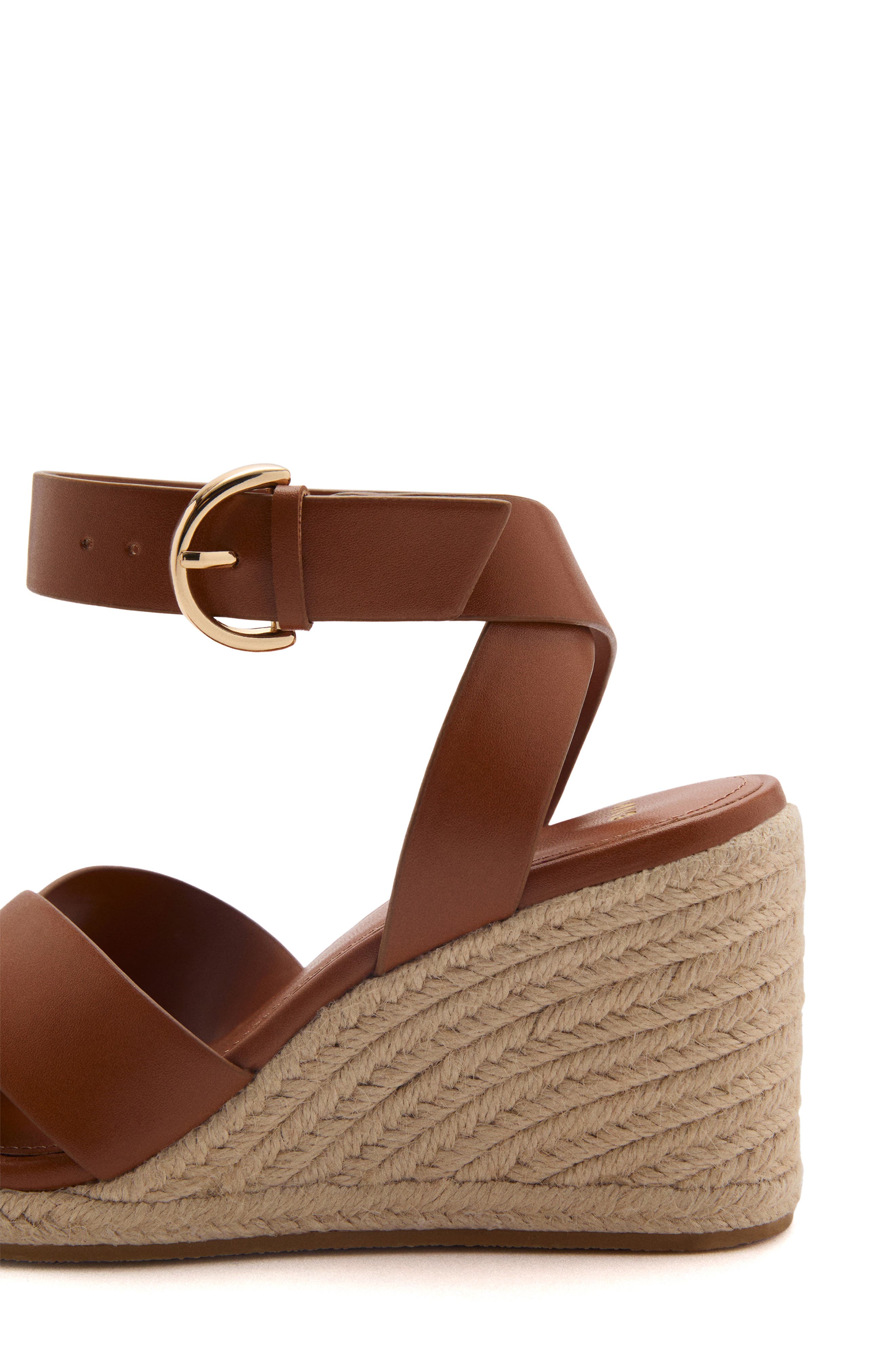 Ankle Strap Wedge Sandal, Alternate, color, LEATHER