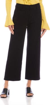 Karen Kane Lauren Patch Pocket Crop Wide Leg Pants