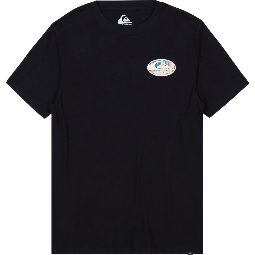 Shop Quiksilver Kids' Stretch Link Graphic T-shirt In Black