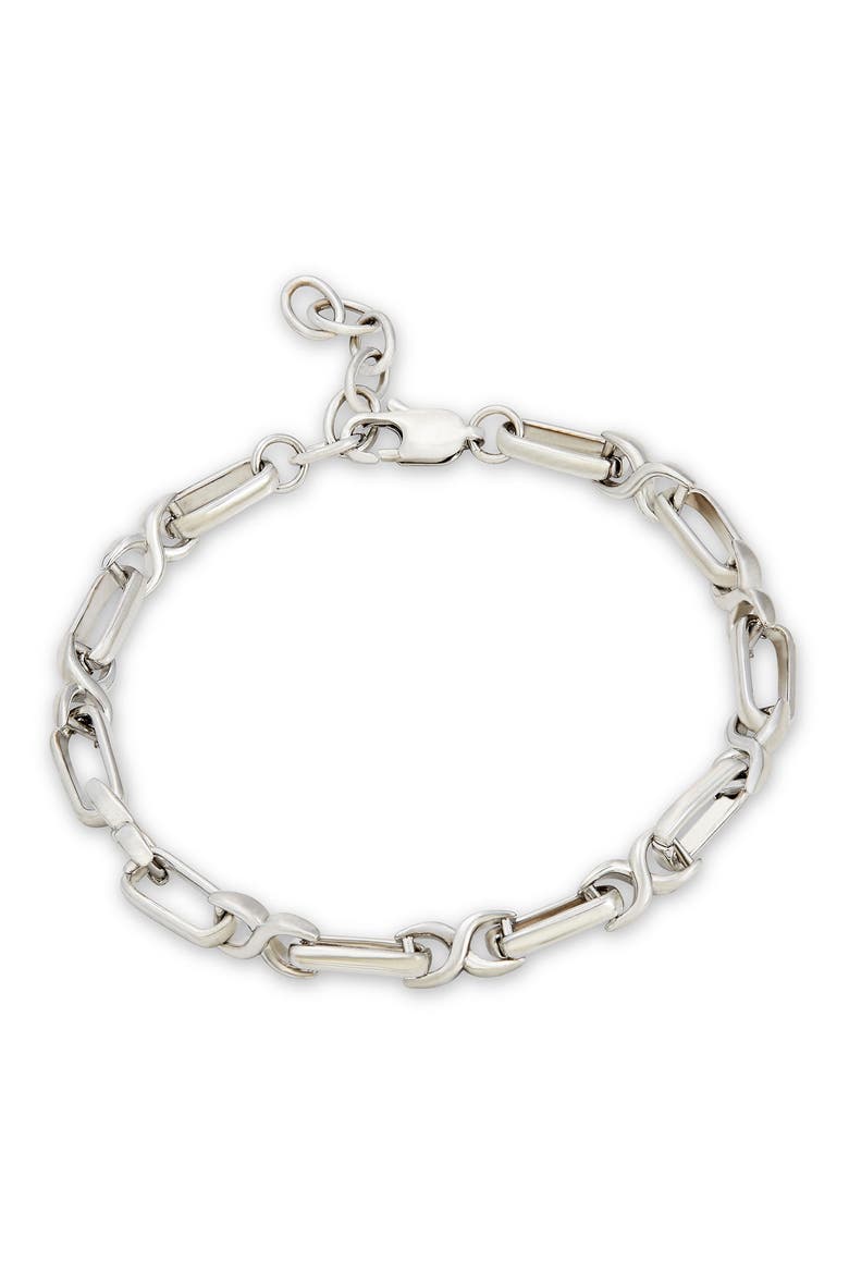 Mixed Link Chain Bracelet, Main, color, SILVER