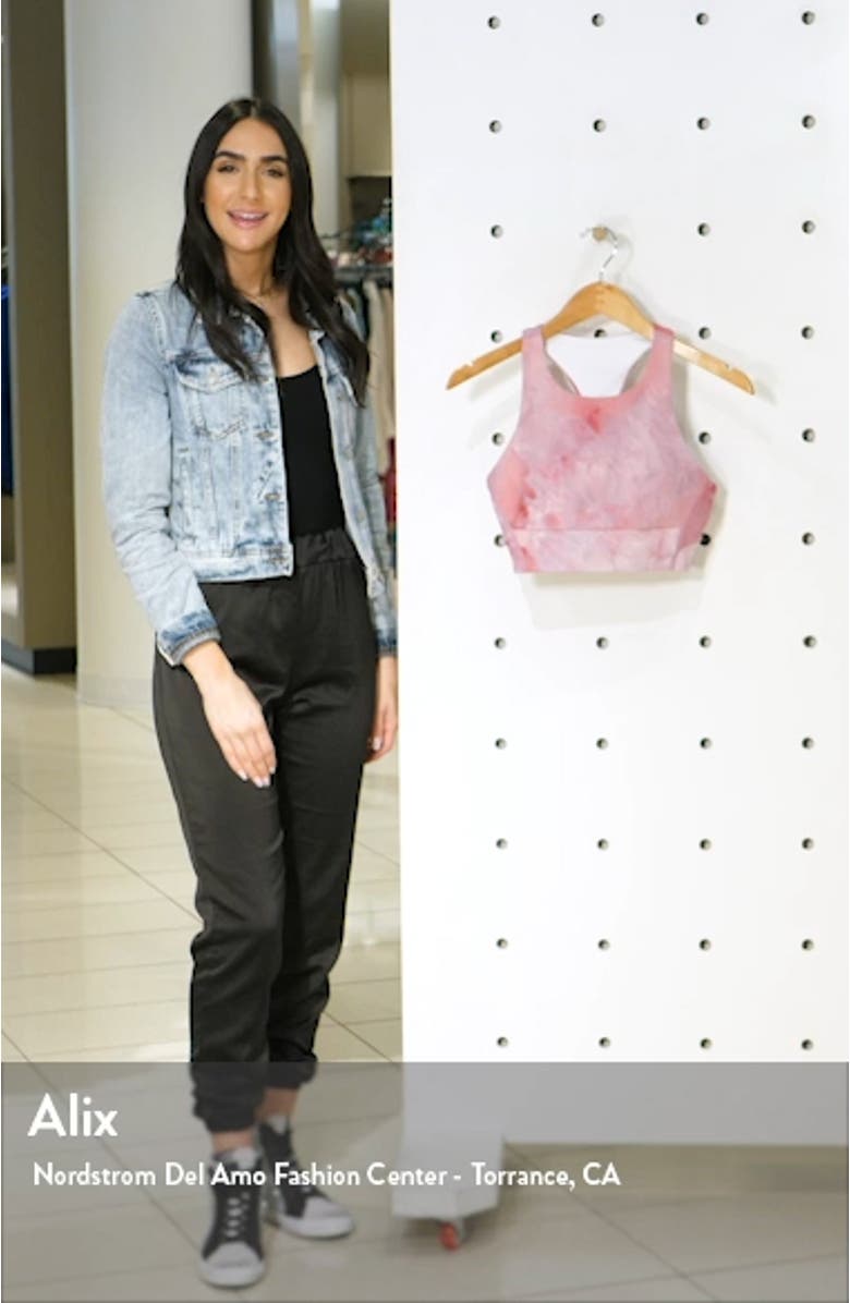 Live In Spray Dye Racerback Bra, sales video thumbnail