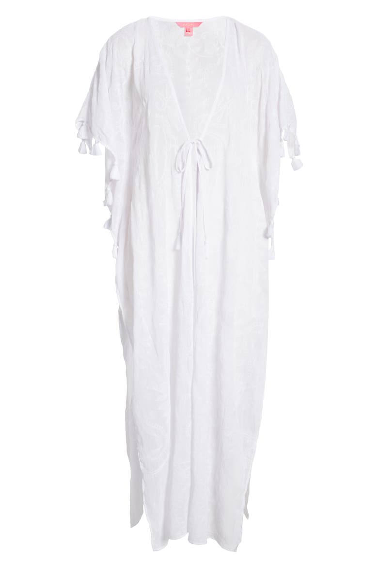 Scheena Tassel Midi Cover-Up, Alternate, color, RESORT WHITE