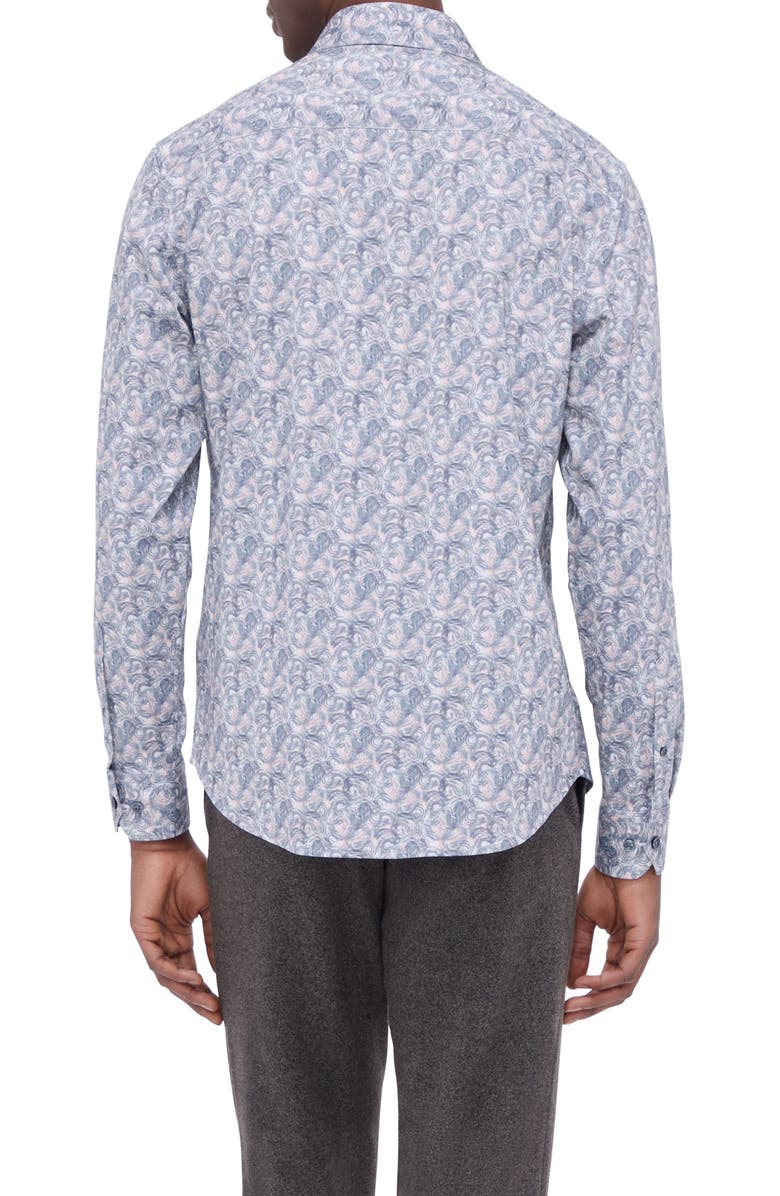 Bugatchi Jimmy OoohCotton<sup>®</sup> Abstract Print Button-Up Shirt, Alternate, color,