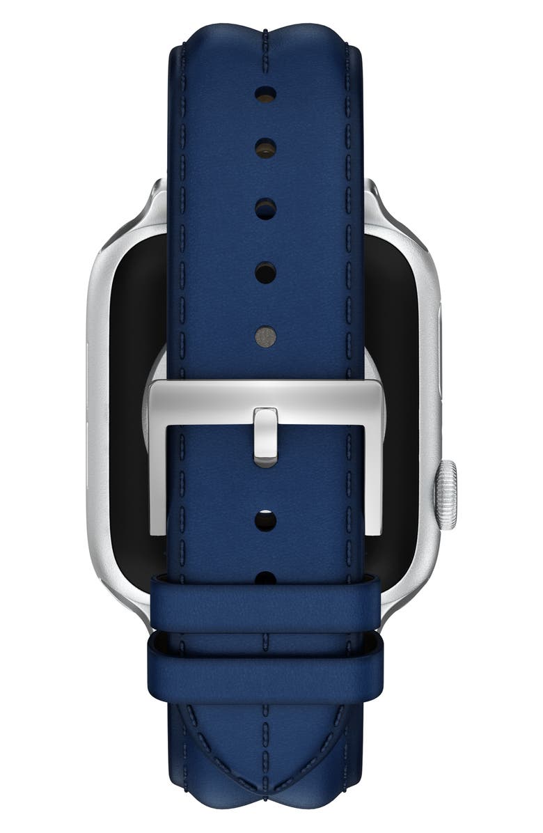 Tory Burch The Kira Leather 20mm Apple Watch<sup>®</sup> Watchband, Alternate, color,