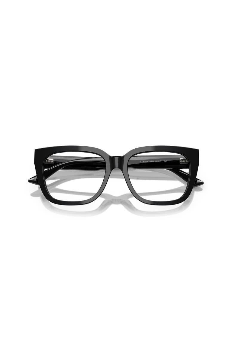 54mm Square optical glasses, Alternate, color, Black