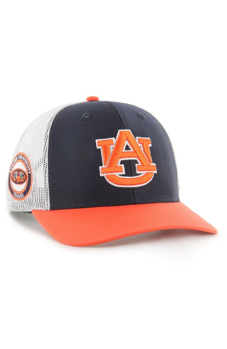 '47 Men's '47 Navy Auburn Tigers Side Note Trucker Adjustable Hat, Main, color, Navy