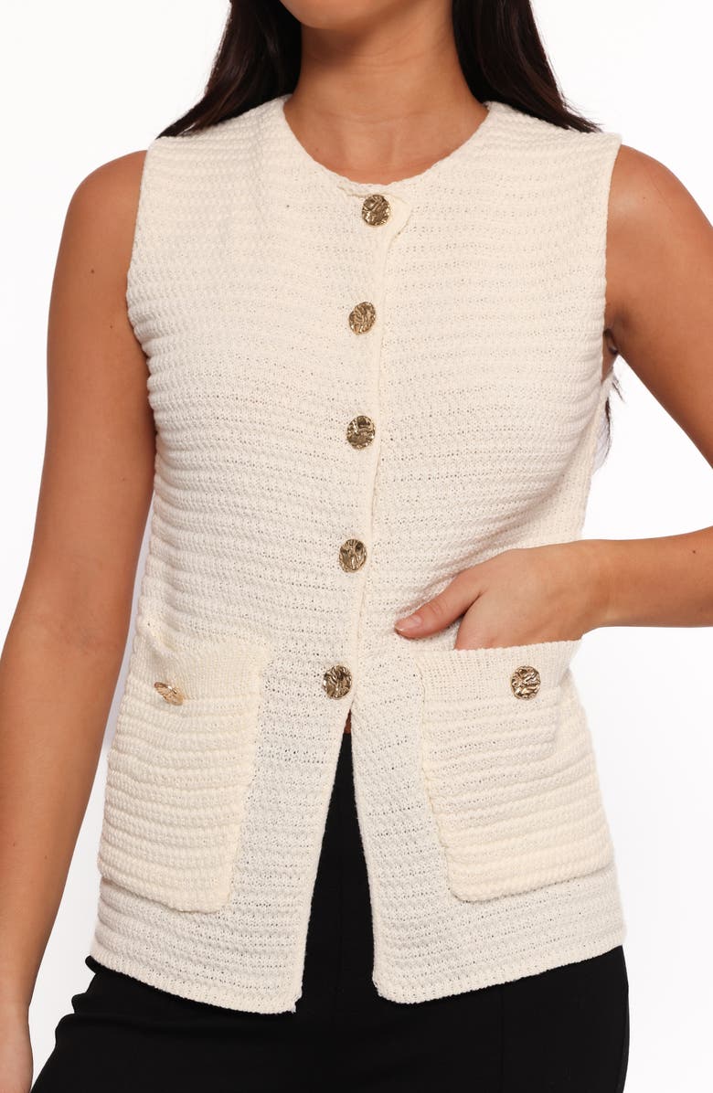 Petal & Pup Blair Button-Up Sweater Vest, Main, color, 